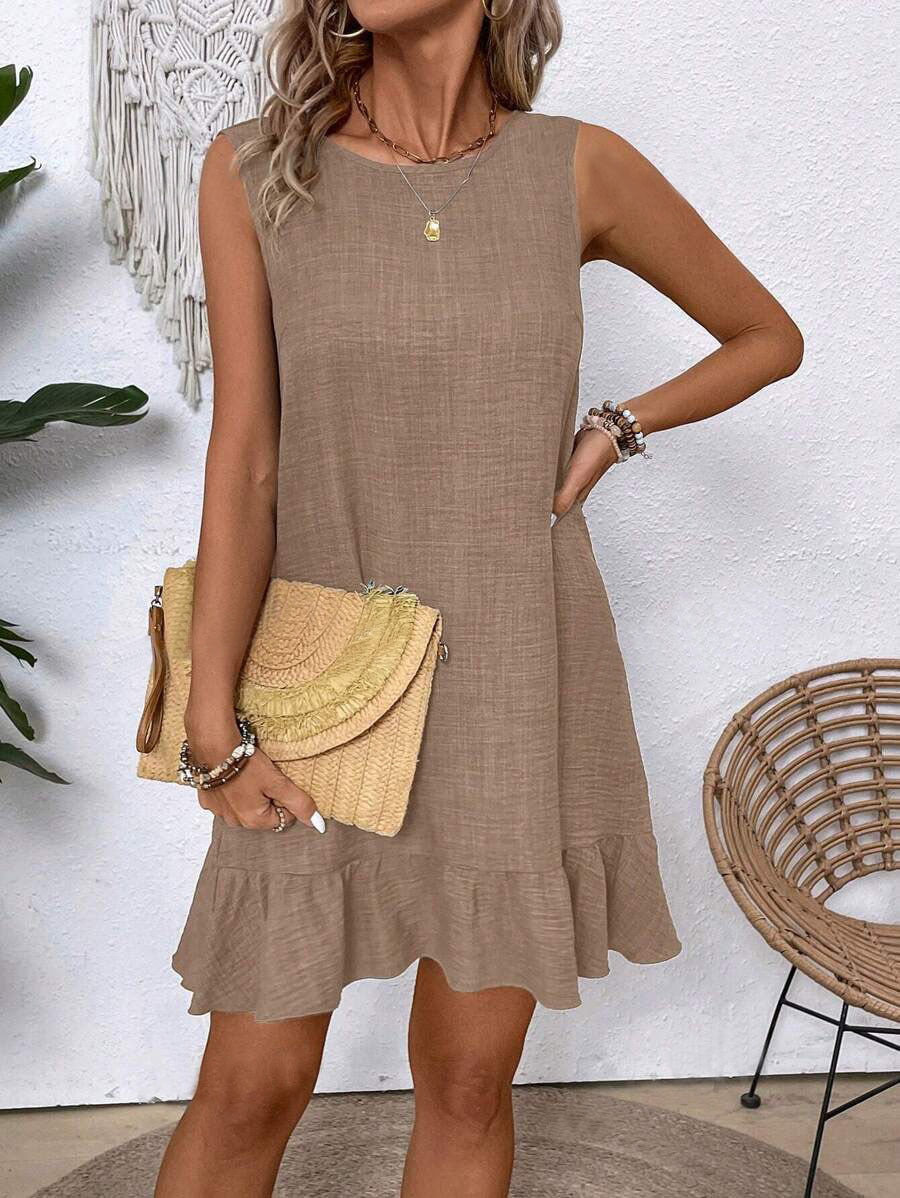 Summer Ruffle Dress Sleeveless for Women