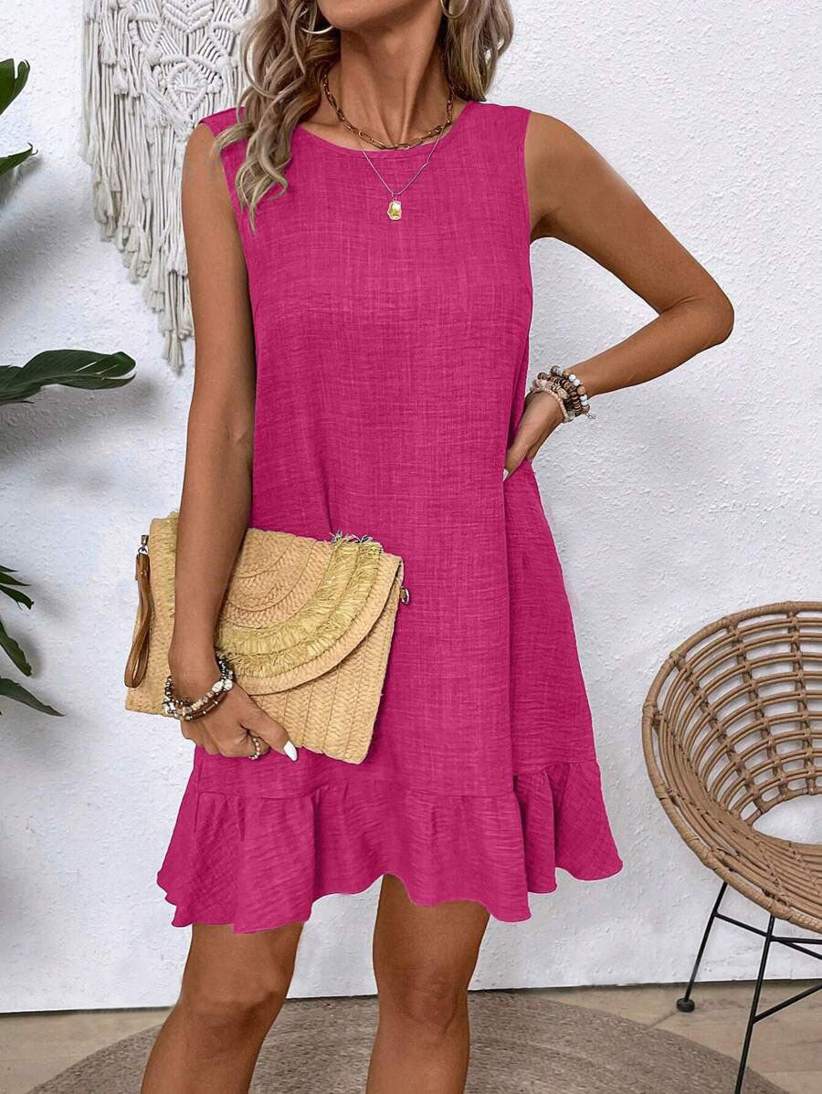 Summer Ruffle Dress Sleeveless for Women