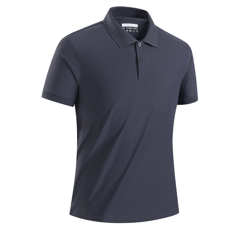 Spring Summer Quick-Dry Breathable Outdoor Sports Ice-Feel Pique Polo Shirt For Men