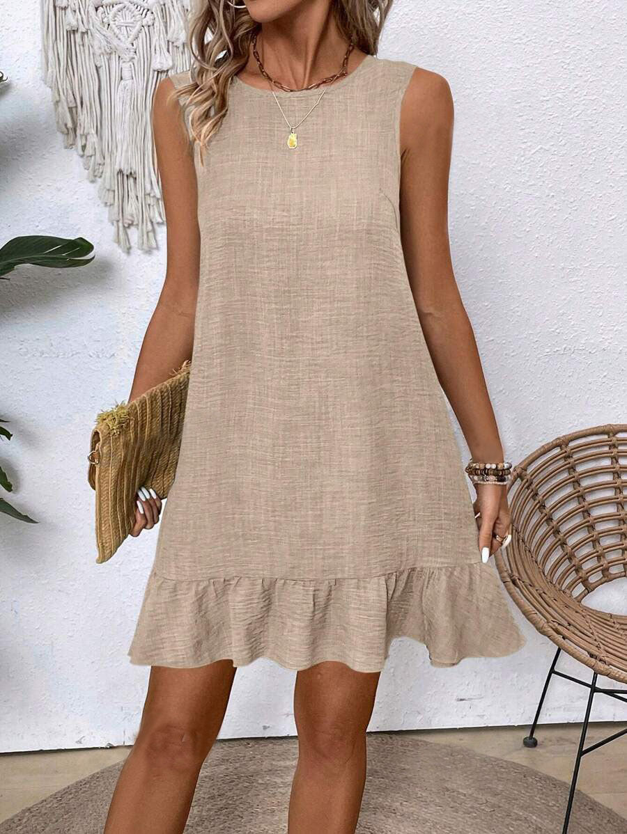 Summer Ruffle Dress Sleeveless for Women