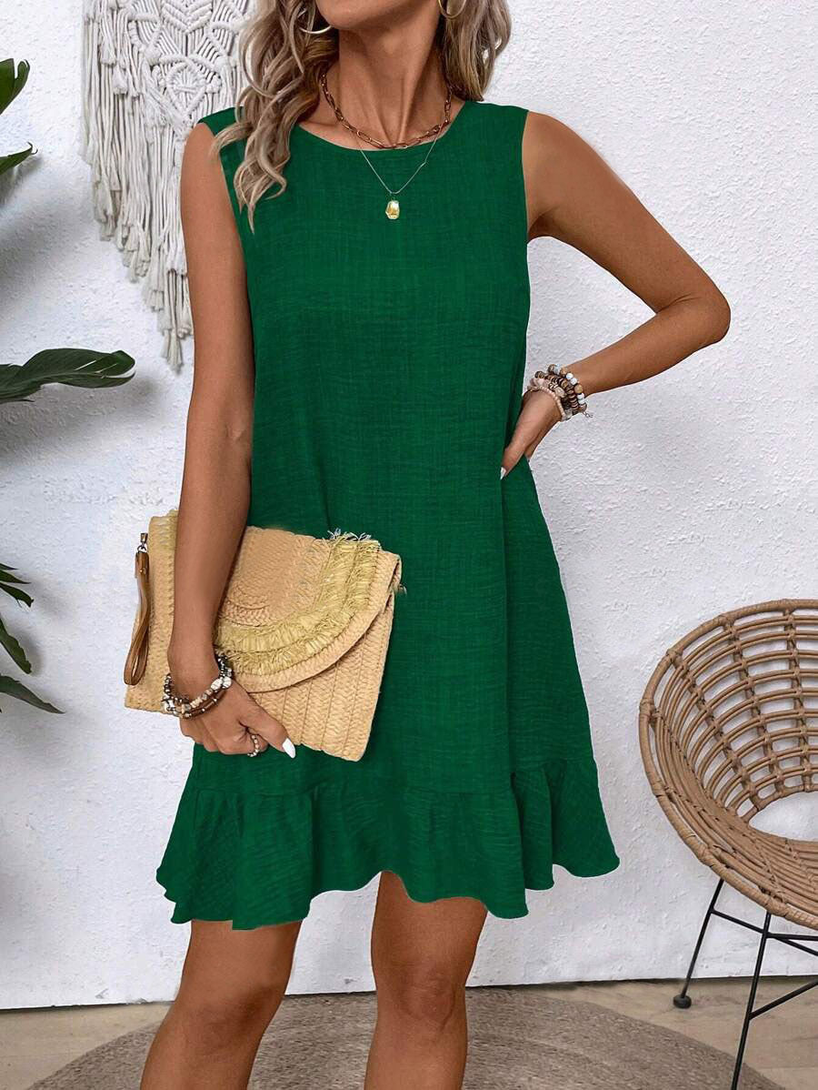 Summer Ruffle Dress Sleeveless for Women