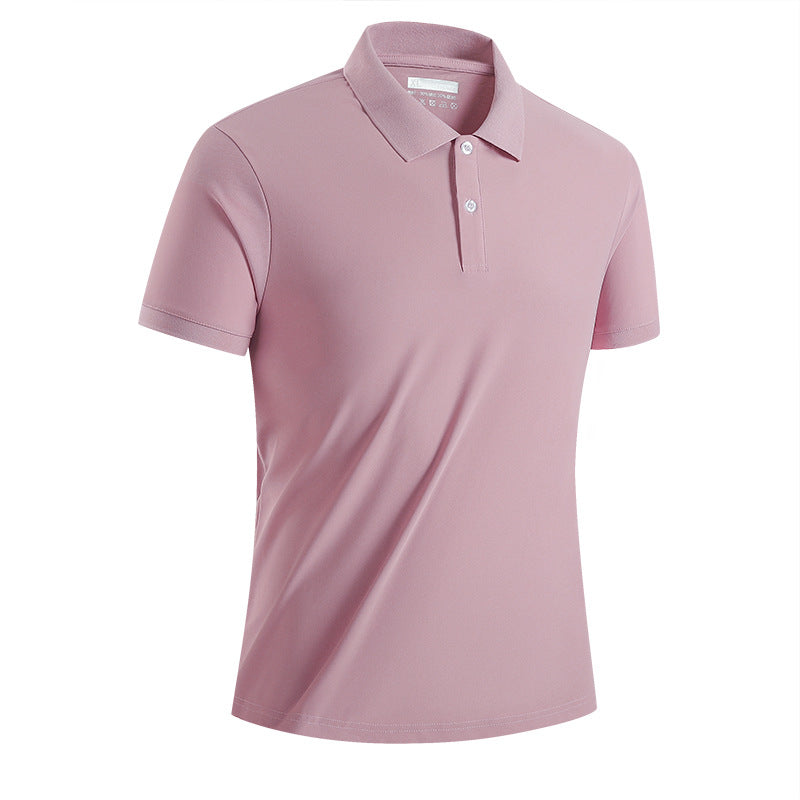 Spring Summer Quick-Dry Breathable Outdoor Sports Ice-Feel Pique Polo Shirt For Men