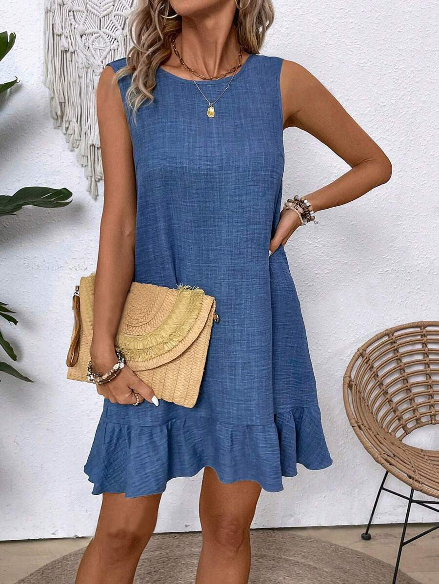 Summer Ruffle Dress Sleeveless for Women