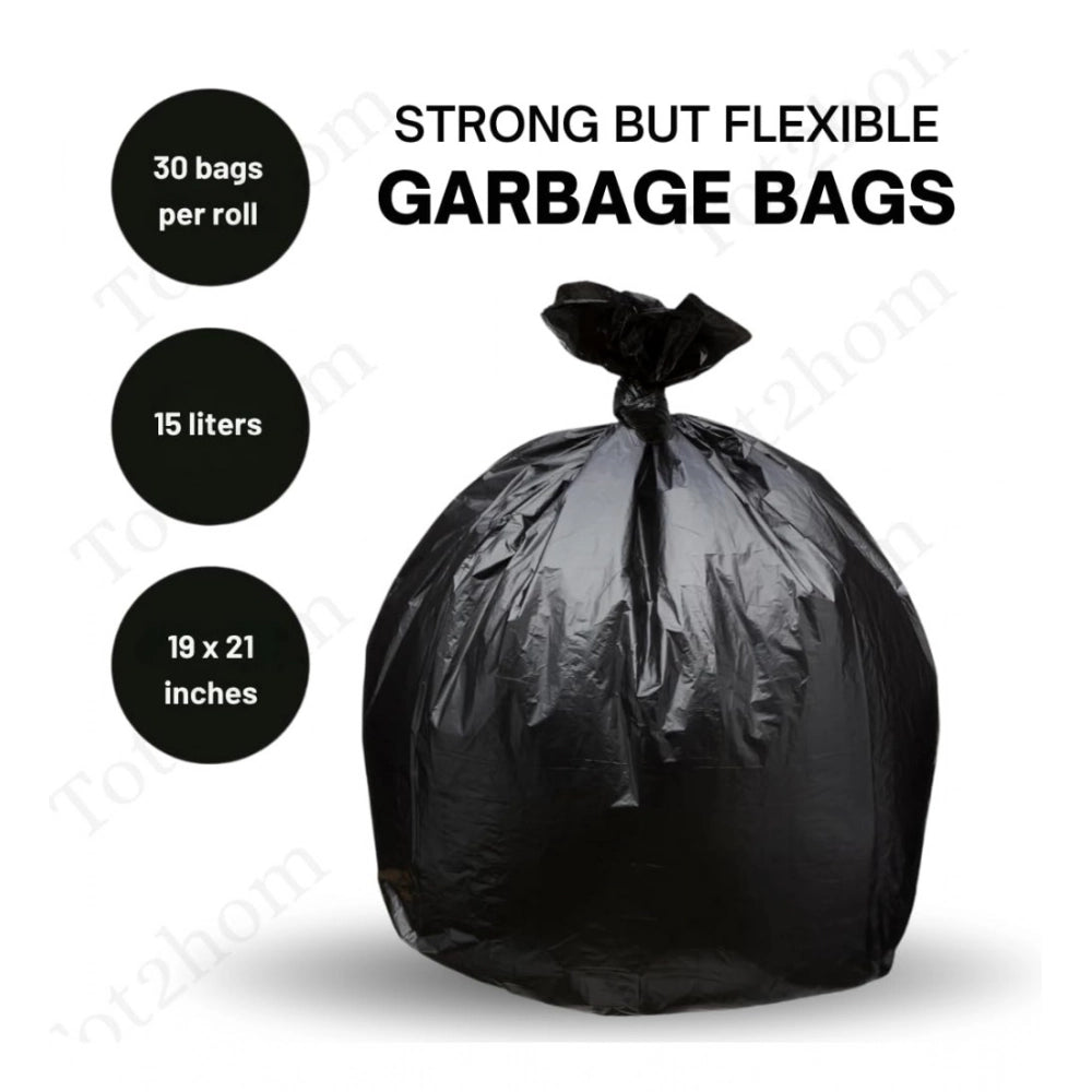 Generic Pack of 12 Biodegradeable Vegetable-Paper 19 x 21 Inches Garbage Bag (Black)