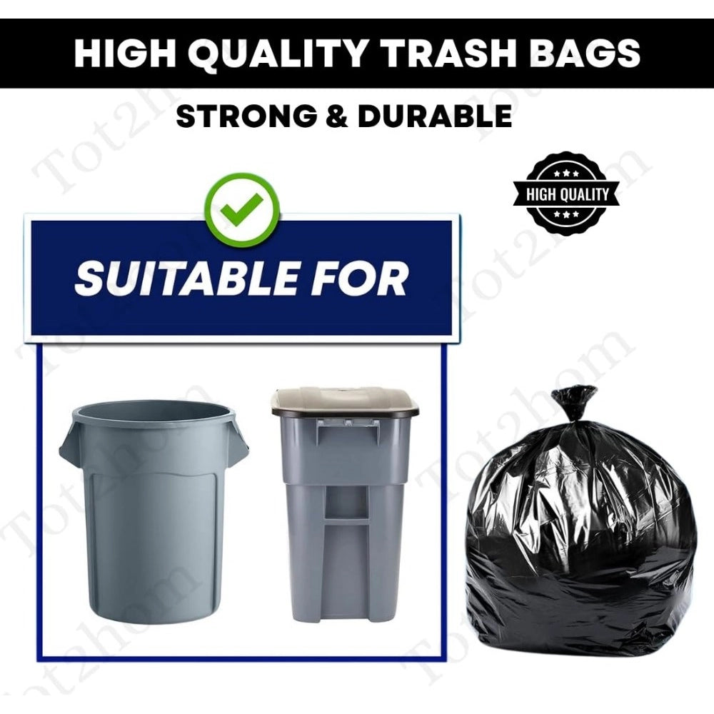 Generic Pack of 12 Biodegradeable Vegetable-Paper 25 x 30 Inches Garbage Bag (Black)