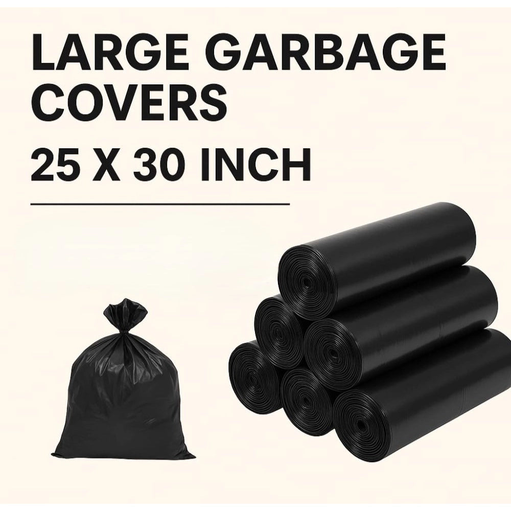 Generic Pack of 12 Biodegradeable Vegetable-Paper 25 x 30 Inches Garbage Bag (Black)