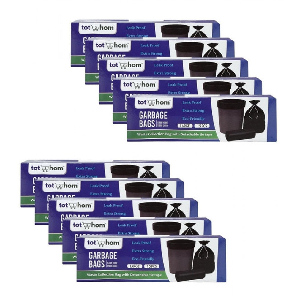 Generic Pack of 10 Biodegradeable Vegetable-Paper 25 x 30 Inches Garbage Bag (Black)