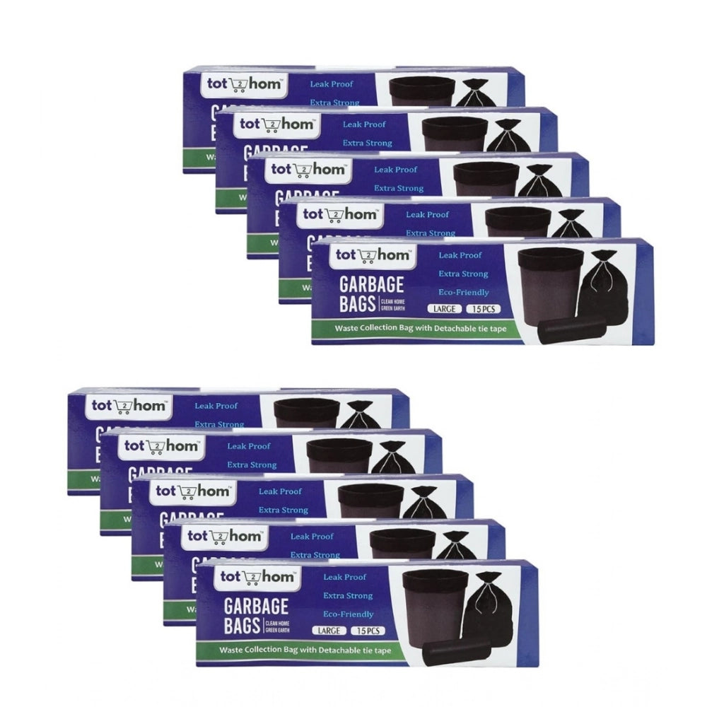 Generic Pack of 10 Biodegradeable Vegetable-Paper 25 x 30 Inches Garbage Bag (Black)