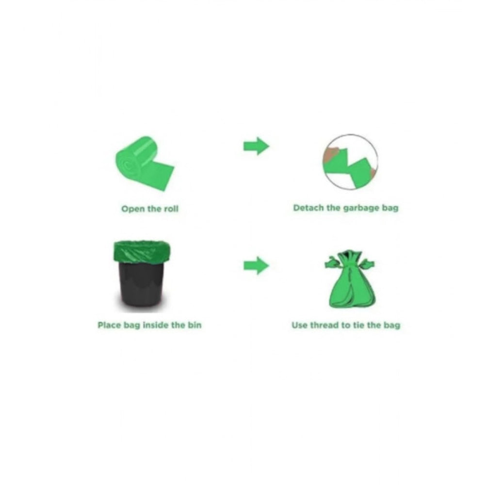 Generic Pack of 3 Biodegradeable Vegetable-Paper 19 x 21 Inches Garbage Bag (Green)