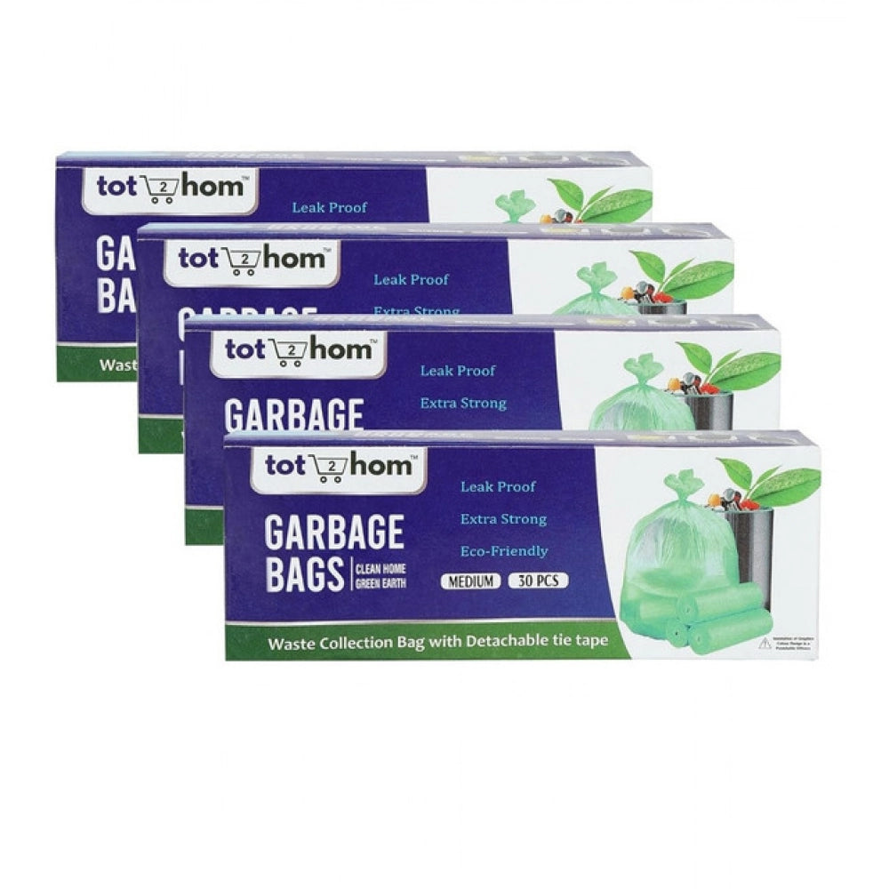 Generic Pack of 4 Biodegradeable Vegetable-Paper 19 x 21 Inches Garbage Bag (Green)