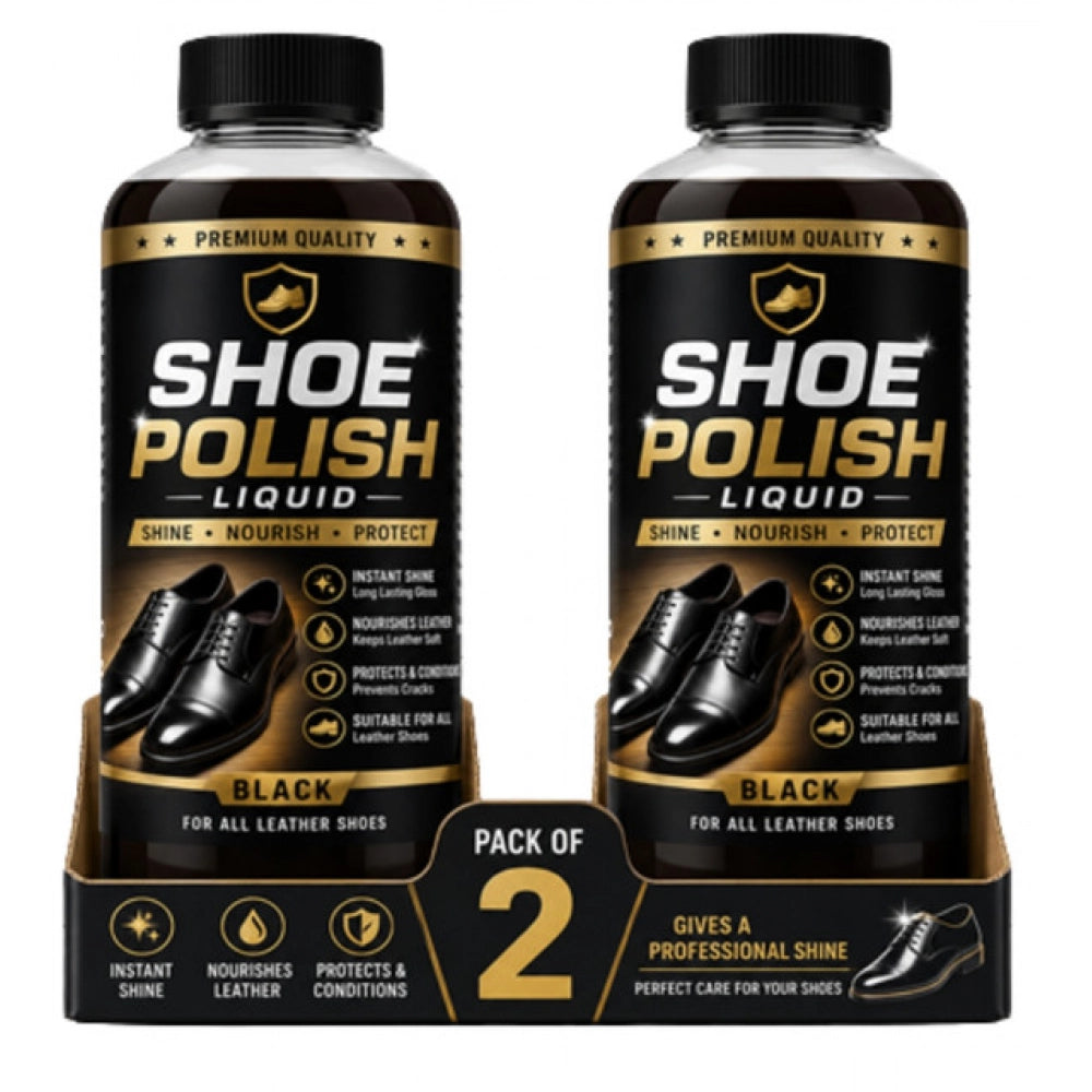 Generic Pack of 2 Shoe Polish Liquid Bottles 100 ML