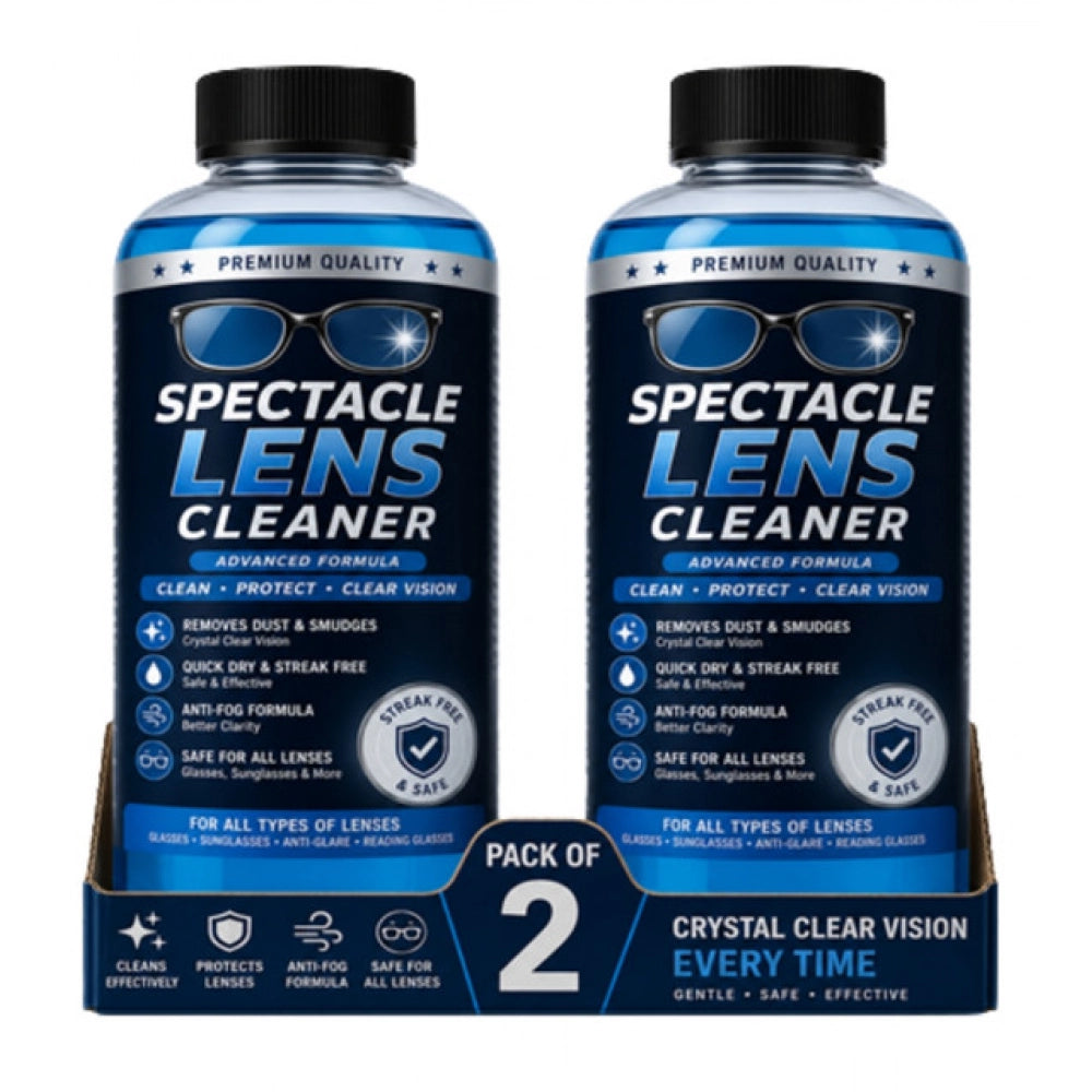 Generic Pack of 2 Spectacle Lens Cleaner Liquid Bottles 100 ML