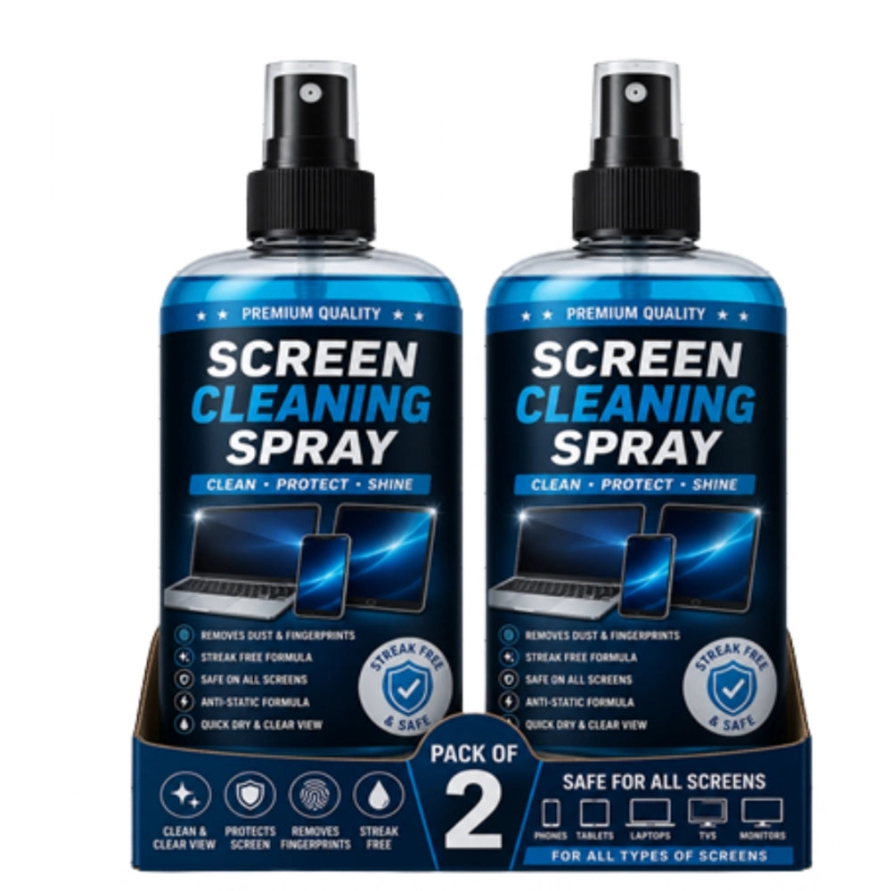Generic Pack of 2 Screen Cleaning Liquid Spray Bottles 100 ML