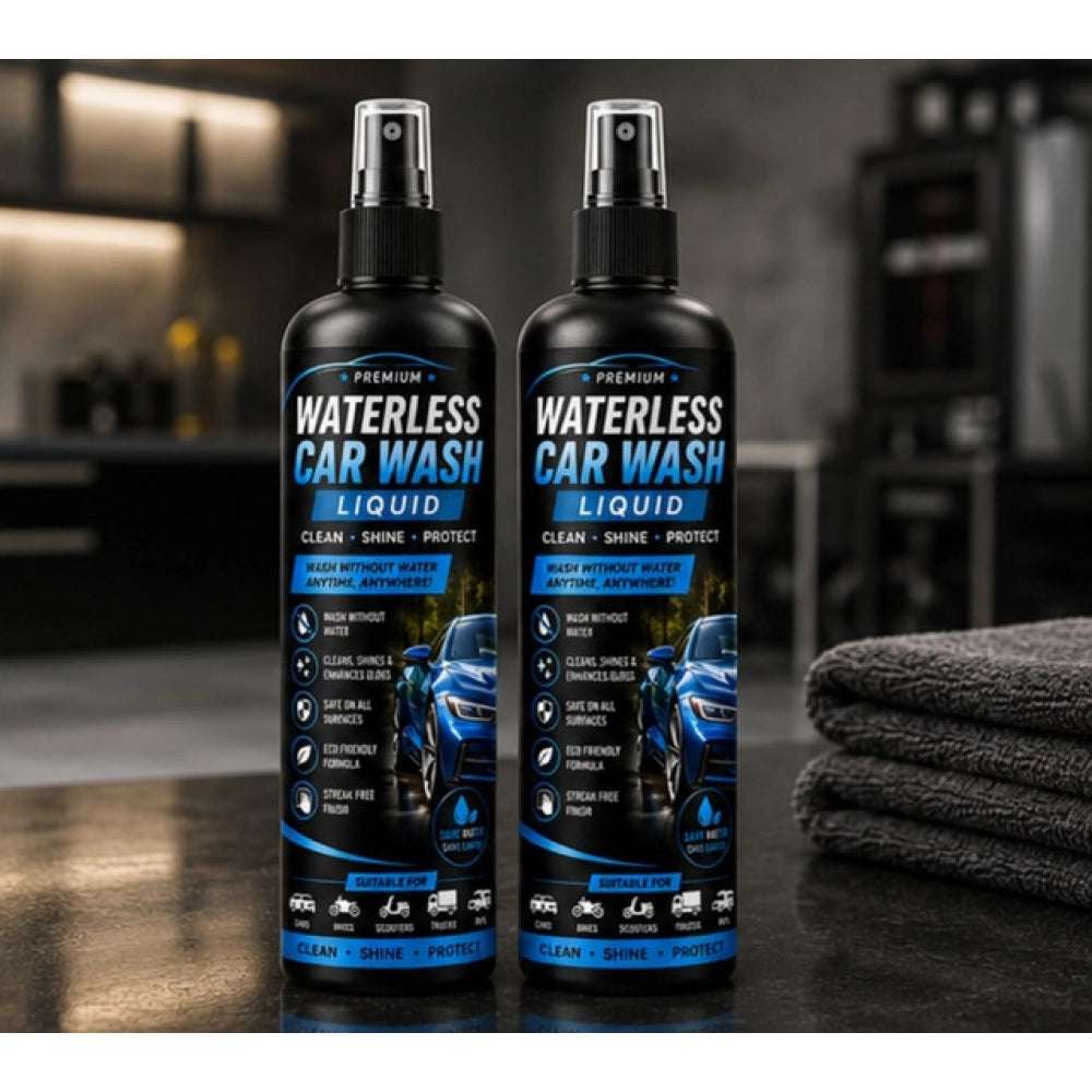 Generic Pack of 2 Waterless Car Wash Liquid Spray Bottles 100 ML