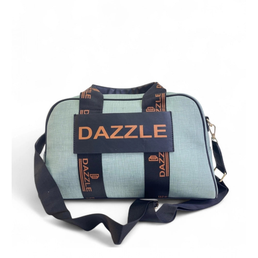 Generic Women's Polyurethane Textured Duffle Bag with Adjustable &amp; Removable Strap (Green)