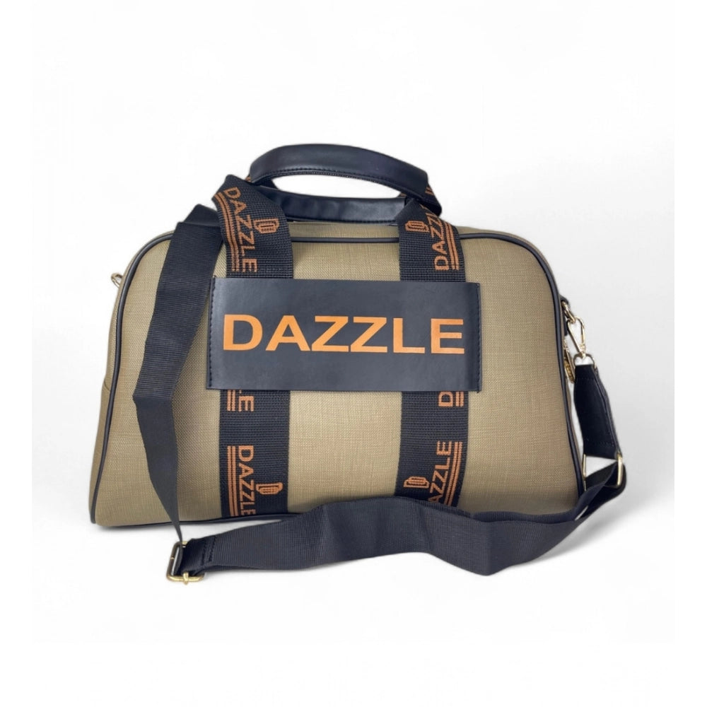 Generic Women's Polyurethane Textured Duffle Bag with Adjustable &amp; Removable Strap (Olive Green)