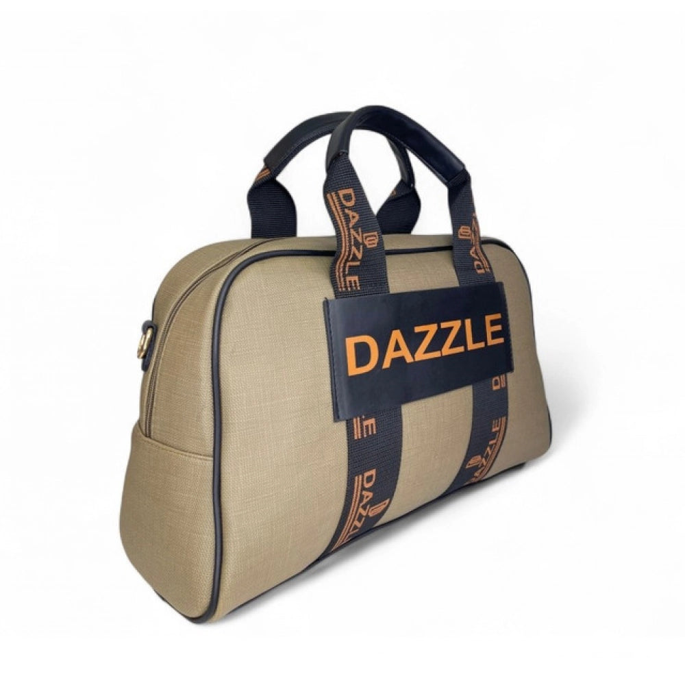 Generic Women's Polyurethane Textured Duffle Bag with Adjustable &amp; Removable Strap (Olive Green)